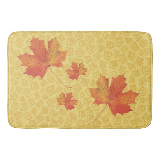 Herbstlaubs Bath Mat Badematte (Vorderseite)