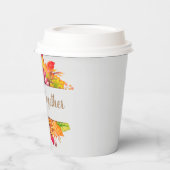 Herbstlaubs Bouquet individuell anpassbar Pappbecher (Links)