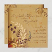 Herbstlaubs Bridal Dusche Einladung (Vorne/Hinten)