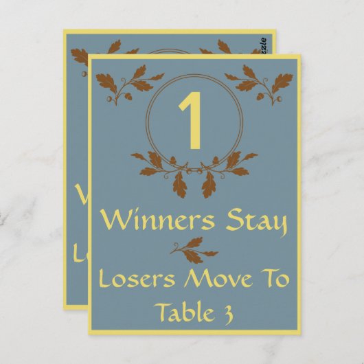 Herbstlaubs Bunco Table Card #1 Postkarte (Vorne/Hinten)