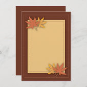 Herbstlaubs Chic Flat Mitteilungskarten (Vorne/Hinten)