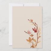 Herbstlaubs Erntedank Abendessen Feste Einladung (Rückseite)