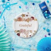 Herbstlaubs Floral Erntedank Friendsgiving Pappteller (Party)