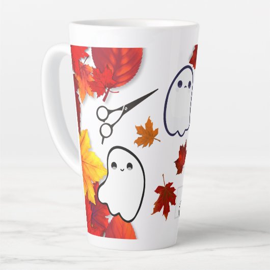 Herbstlaubs Friseurgeschenk Milchtasse (Linke Ecke)