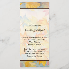 Herbstlaubs Gay Wedding Programm