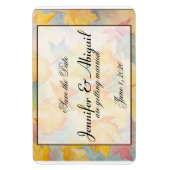 Herbstlaubs Gay Wedding speichern das Datum Magnet (Vertikal)