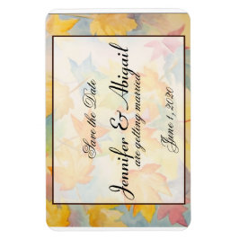 Herbstlaubs Gay Wedding speichern das Datum Magnet
