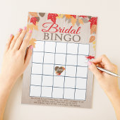 Herbstlaubs-Geschenk Bingo Brautparty Game Pack Notizblock