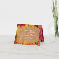 Herbstlaubs Gold Foil Hochzeit DANK