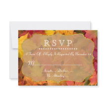 Herbstlaubs Gold Foil Wedding RSVP