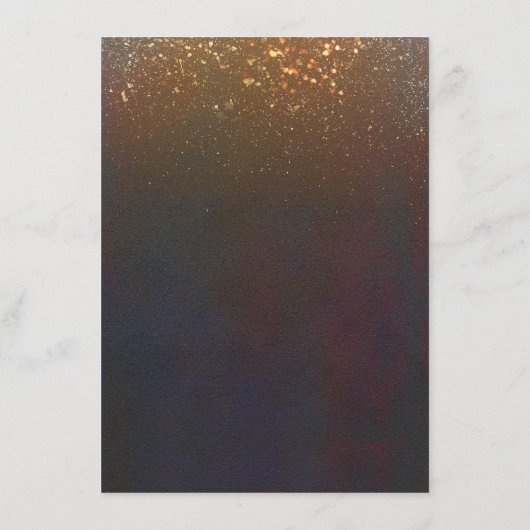 Herbstlaubs Gold Wedding Information Guest Card Begleitkarte (Rückseite)