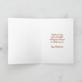 Herbstlaubs Happy Thanksgiving Stepbruder Feiertagskarte (Innenseite)