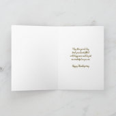 Herbstlaubs Happy Thanksgiving Stepson Feiertagskarte (Innenseite)