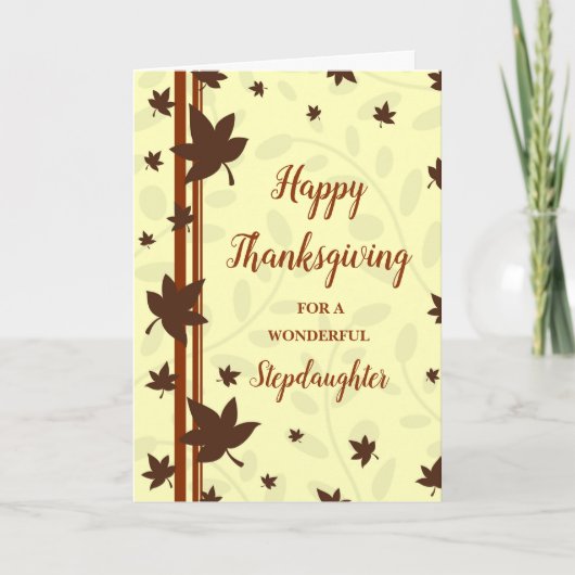Herbstlaubs Happy Thanksgiving Steptoy Feiertagskarte (Vorderseite)
