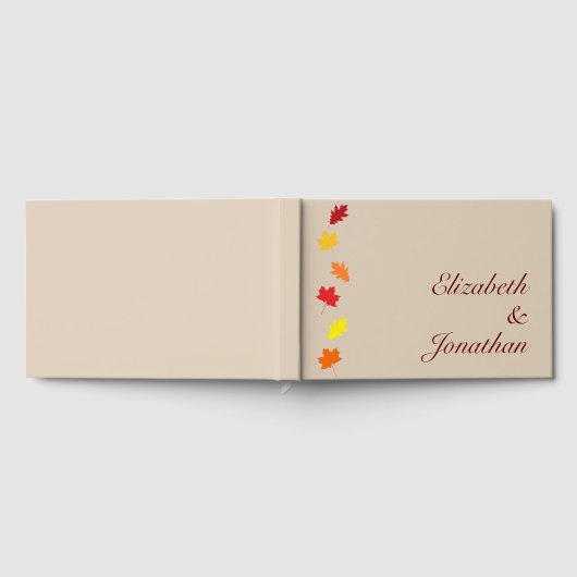 Herbstlaubs Hochzeit Gästebuch (Voll)