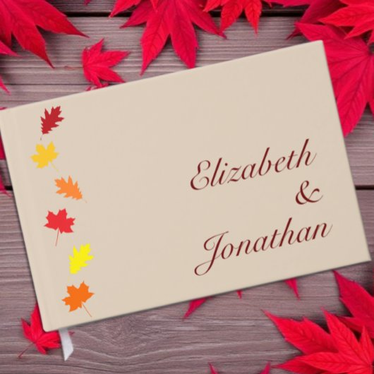 Herbstlaubs Hochzeit Gästebuch