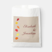 Herbstlaubs Hochzeit Geschenktütchen (Vorderseite)