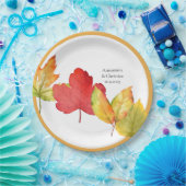 Herbstlaubs Hochzeit Pappteller (Party)