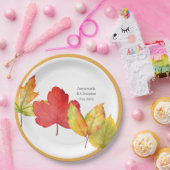 Herbstlaubs Hochzeit Pappteller (Party)