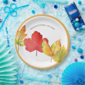 Herbstlaubs Hochzeit Pappteller (Party)