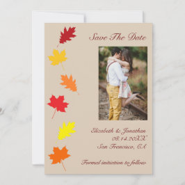 Herbstlaubs Hochzeit Save The Date