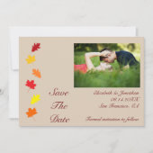 Herbstlaubs Hochzeit Save The Date (Vorderseite)