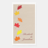 Herbstlaubs Hochzeit Serviette (Vorderseite)