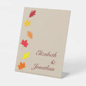 Herbstlaubs Hochzeit Sockelschild (Vorderseite)