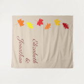 Herbstlaubs Hochzeit Wandteppich (Vorderseite (Horizontal))
