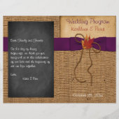Herbstlaubs IMITATE Burlap Chalkboard Hochzeitspro (Vorderseite)
