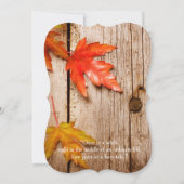 Herbstlaubs & Lights Mason Jars Rustikale Hochzeit Einladung (Rückseite)