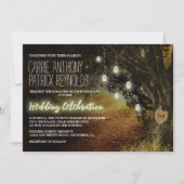 Herbstlaubs Mason Jar Oak Tree Einladungen für Hoc (Vorderseite)