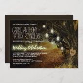 Herbstlaubs Mason Jar Oak Tree Einladungen für Hoc (Vorne/Hinten)