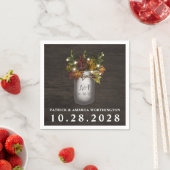 Herbstlaubs Mason Jar Rustic Wedding Napkins Serviette (Beispiel)