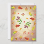 Herbstlaubs Mason Jar Rustikale Probe Abendessen Einladung (Rückseite)