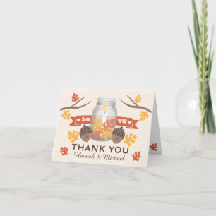 HERBSTLAUBS MASON JAR WEDEN DANKE