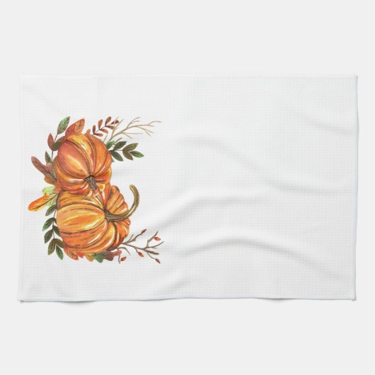 Herbstlaubs Ornage Pumpkins Extravagant Geschirrtuch (Horizontal)