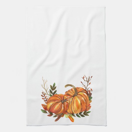 Herbstlaubs Ornage Pumpkins Extravagant Geschirrtuch (Vertikal)