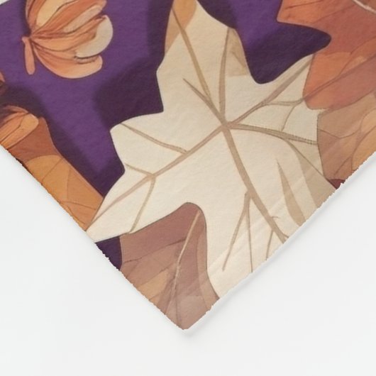 "Herbstlaubs Pinecones Nahtloses Muster Fleecedecke (Ecke)