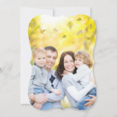 Herbstlaubs Pop Tree Erntedank Dinner Foto Einladung (Rückseite)