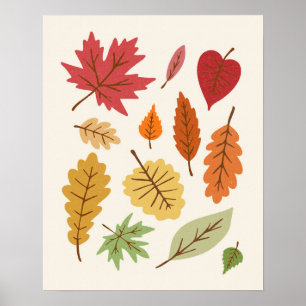 Herbstlaubs Poster