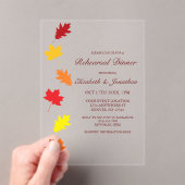 Herbstlaubs Probe Abendessen Acryleinladungen (Insitu (Handheld))