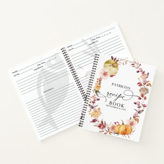 Herbstlaubs Pumpkin Brautparty Rezept Buch (Innenseite)