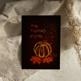 Herbstlaubs Pumpkin Happy Thanksgiving Card