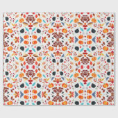 Herbstlaubs Pumpkin Pattern Geschenkpapier (Flach)