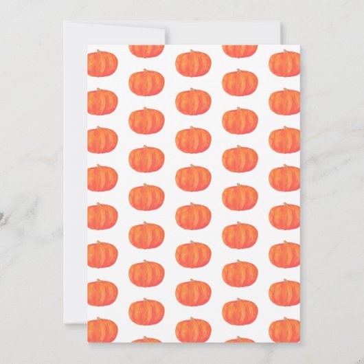 Herbstlaubs Pumpkin Virtual Erntedank Dinner Einladung (Rückseite)