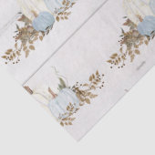 Herbstlaubs Pumpkin Watercolor Blue n White Rustic Seidenpapier (Detail)