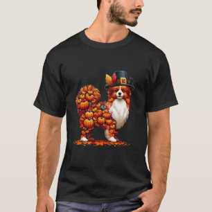 Herbstlaubs Pumpkins Papillon Niedliche Form Thank T-Shirt
