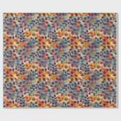 Herbstlaubs Red Beige Blue Erntedank Geschenkpapier (Flach)