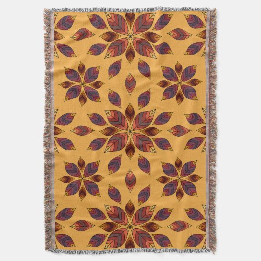 Herbstlaubs Rosette Decke (Vorderseite Vertikal)